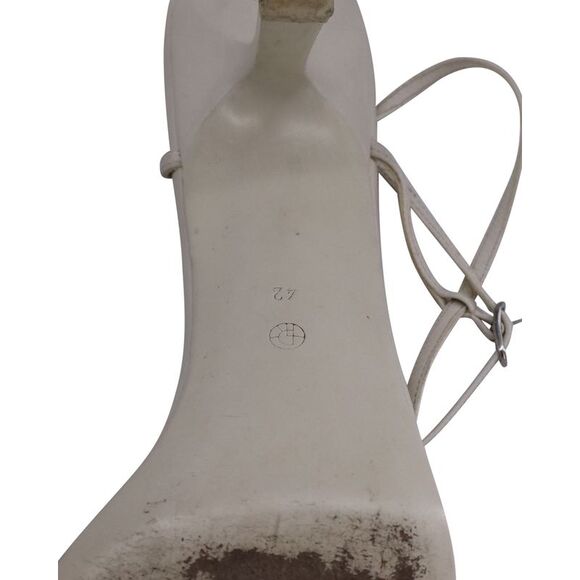 The Row Bare Sandals in White Leather - Picture 5 of 6